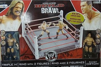 WWE Jakks Pacific Deluxe Build 'N' Brawl Wrestling Rings & Playsets: Build 'N' Brawl Ring with 2 Figures [Exclusive]