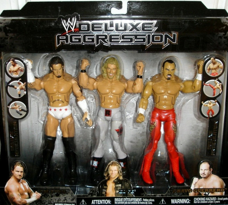 WWE Jakks Pacific Deluxe Aggression Multipacks 6 CM Punk, Edge & Chavo Guerrero [Exclusive] Action & Toy Figures PWcatalog