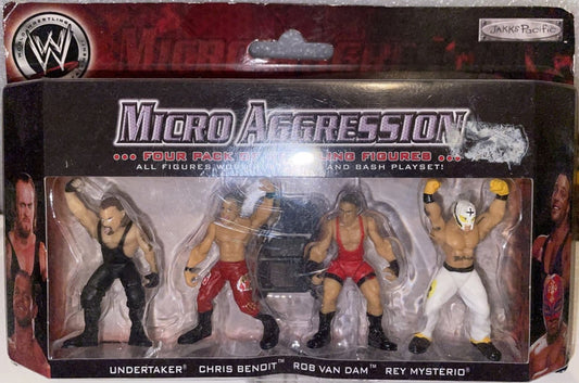 WWE Jakks Pacific Micro Aggression Multipack: Undertaker, Chris Benoit, Rob Van Dam & Rey Mysterio [Exclusive]