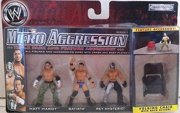 WWE Jakks Pacific Micro Aggression 7 Matt Hardy, Batista & Rey Mysterio