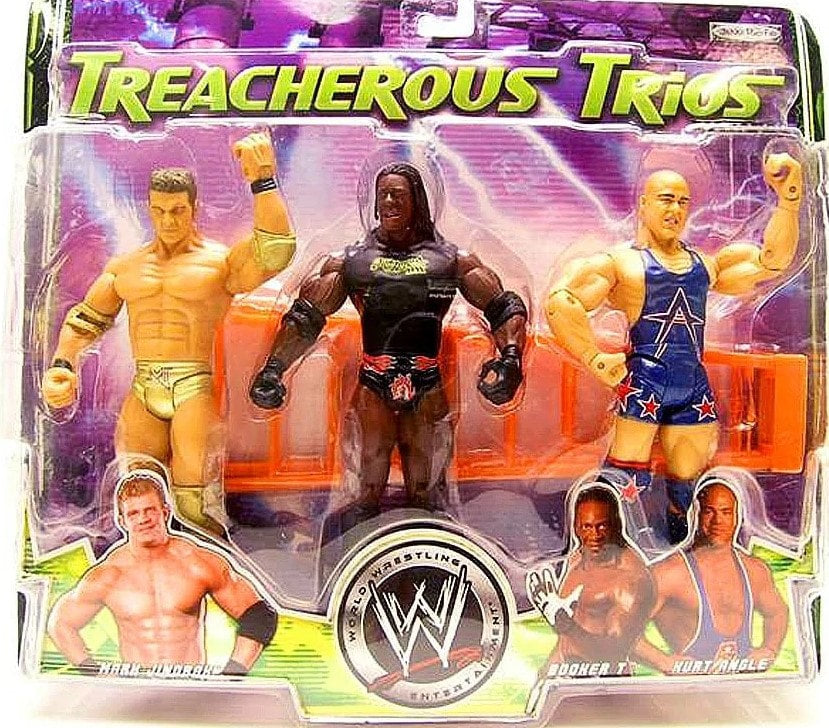 WWE Jakks Pacific Treacherous Trios 2 Mark Jindrak, Booker T & Kurt Angle
