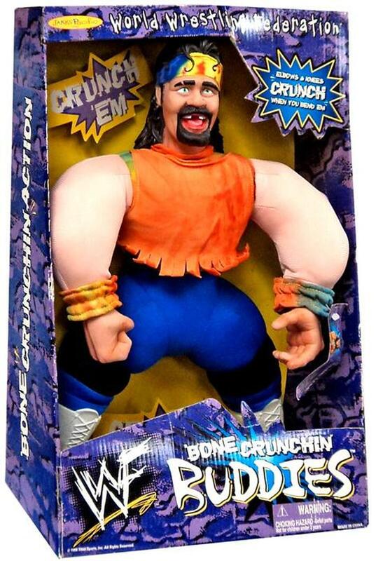 1998 WWF Jakks Pacific Bone Crunchin' Buddies Series 1 Dude Love Action & Toy Figures PWcatalog