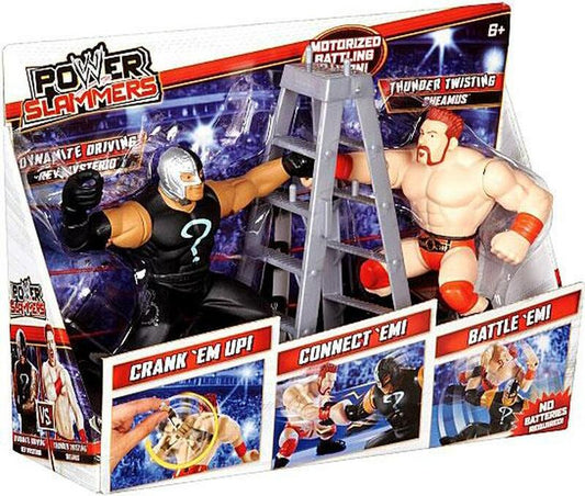 WWE Mattel Power Slammers 1 Dynamite Driving Rey Mysterio & Thunder Twisting Sheamus