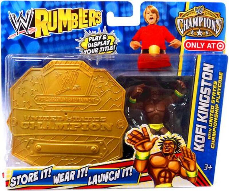 WWE Mattel Rumblers 2 Kofi Kingston [With United States Championship Playcase, Exclusive] Action & Toy Figures PWcatalog