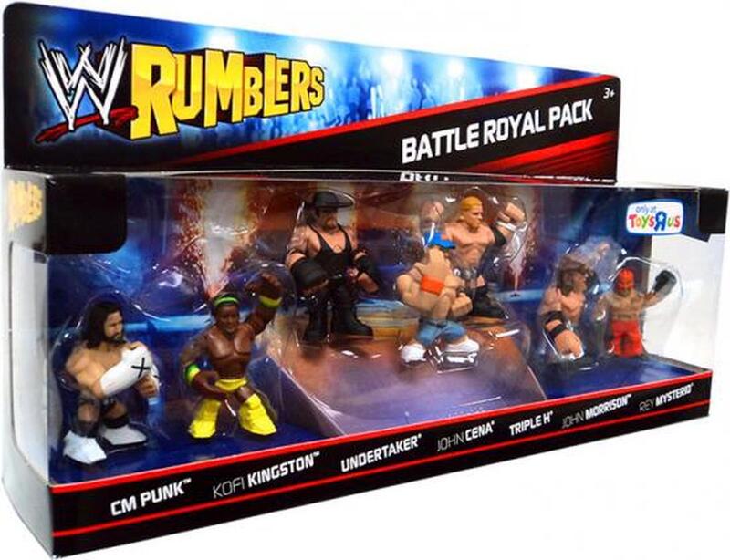 WWE Mattel Rumblers 1 Battle Royal Pack: CM Punk, Kofi Kingston, Undertaker, John Cena, Triple H, John Morrison & Rey Mysterio [Exclusive] Action & Toy Figures PWcatalog