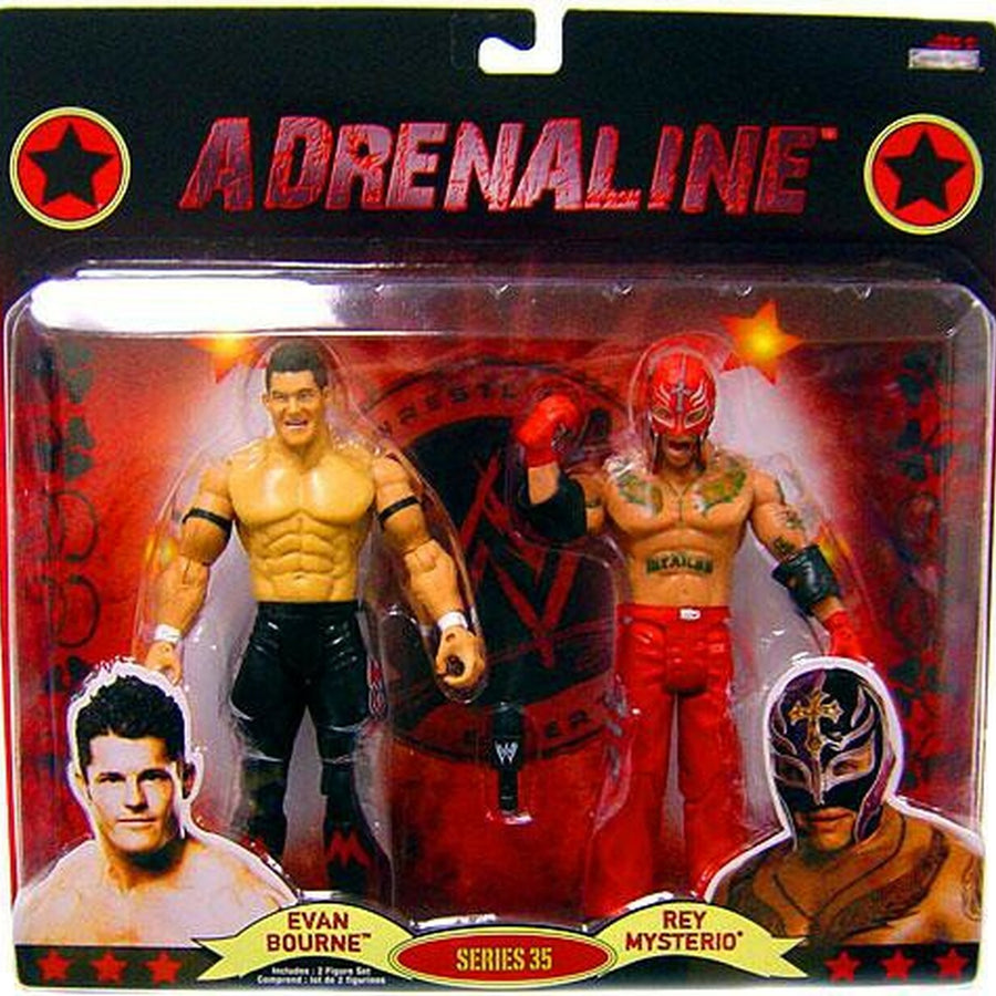 WWE Jakks Pacific Adrenaline 35 Evan Bourne & Rey Mysterio Action & Toy Figures PWcatalog