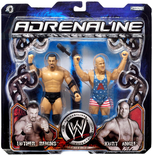 WWE Jakks Pacific Adrenaline 13 Luther Reigns & Kurt Angle