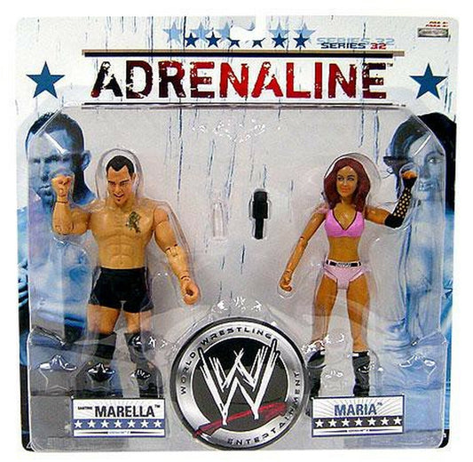 WWE Jakks Pacific Adrenaline 32 Santino Marella & Maria