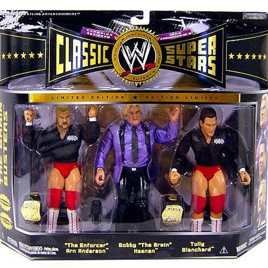 WWE Jakks Pacific Classic Superstars 3-Packs 10 The Brain Busters: "The Enforcer" Arn Anderson, Bobby "The Brain" Heenan & Tully Blanchard Action & Toy Figures PWcatalog