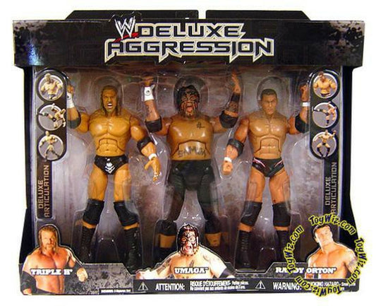 WWE Jakks Pacific Deluxe Aggression Multipacks 5 Triple H, Umaga & Randy Orton [Exclusive]