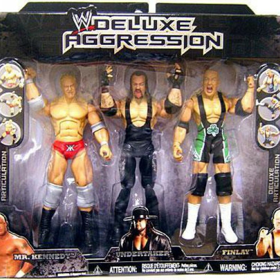 WWE Jakks Pacific Deluxe Aggression Multipacks 4 Mr. Kennedy, Undertaker & Finlay [Exclusive] Action & Toy Figures PWcatalog