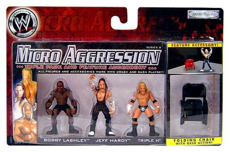 WWE Jakks Pacific Micro Aggression 8 Bobby Lashley, Jeff Hardy & Triple H