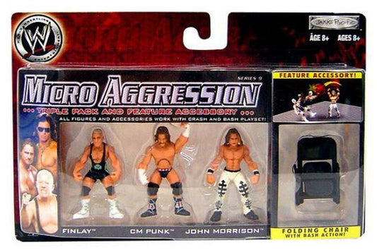 WWE Jakks Pacific Micro Aggression 9 Finlay, CM Punk & John Morrison
