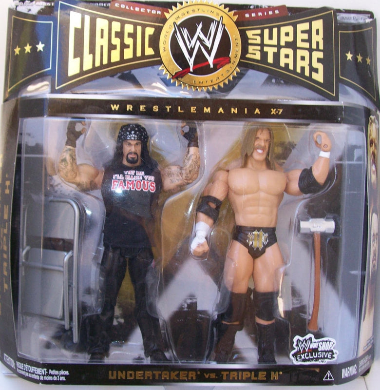 WWE Jakks Pacific Classic Superstars WrestleMania X7: Undertaker vs. Triple H [Exclusive] Action & Toy Figures PWcatalog