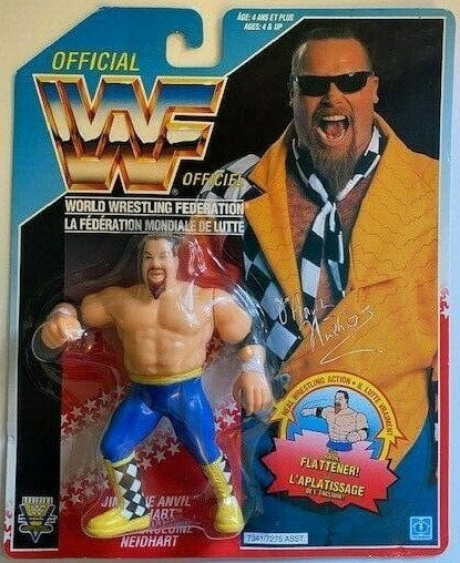 WWF Hasbro 5 Jim "The Anvil" Neidhart with Anvil Flattener! - image 2