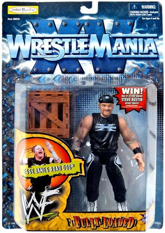 1999 WWF Jakks Pacific Fully Loaded Series 1 Jesse James Road Dog