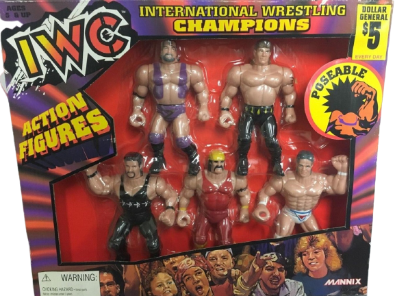 Mannix International Wrestling Champions Multipack: "Razor Ramon," "Shawn Michaels," "Diesel," "Hulk Hogan" & "Lex Luger"