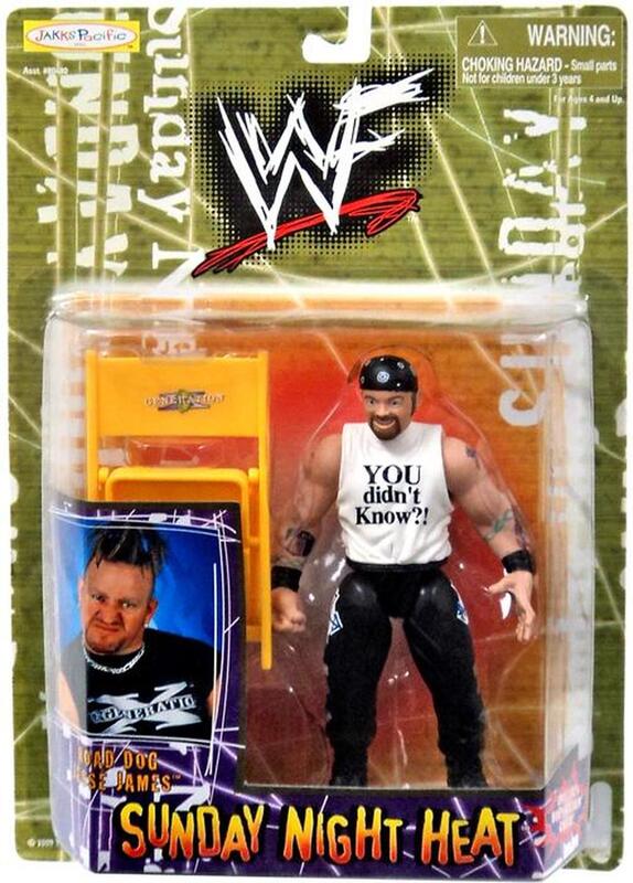 1999 WWF Jakks Pacific Sunday Night Heat Road Dog Jesse James [Exclusive] Action & Toy Figures PWcatalog