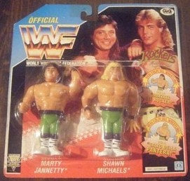 WWF Hasbro 2 Rockers: Marty Jannetty with Rocker Dropper! & Shawn Michaels with Rocker Shocker!