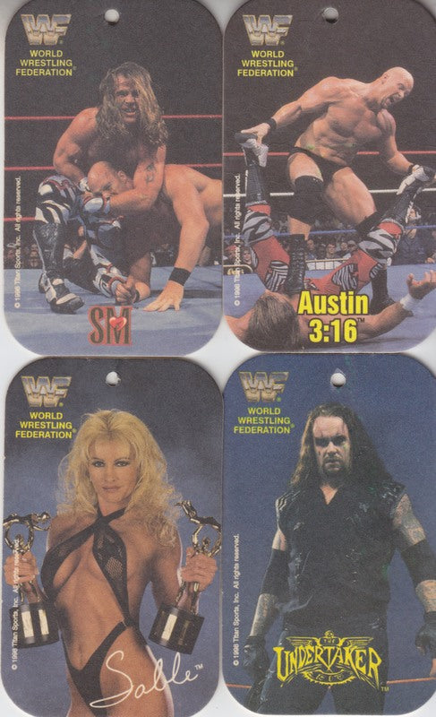 1998 WWF Air Freshener card set (6) approx 2017 value:$30 PW Catalog