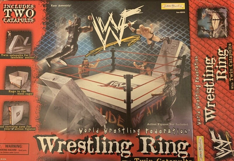 1998 WWF Jakks Pacific "Attitude" Wrestling Ring Action & Toy Figures PWcatalog