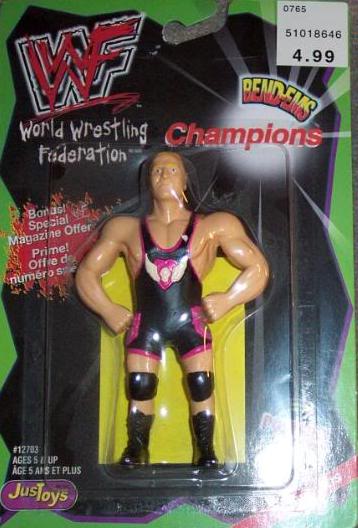 WWF Just Toys Bend-Ems Champions Owen Hart