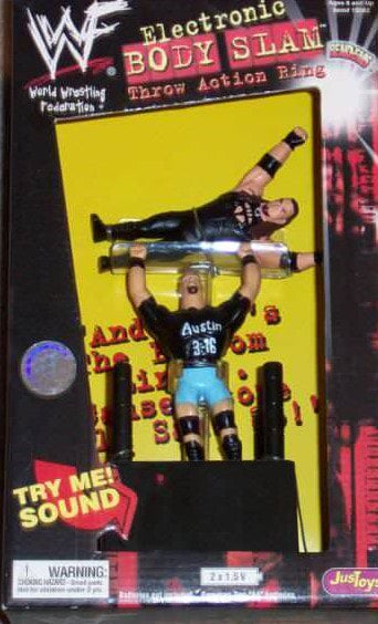 WWF Just Toys Bend-Ems Multipack: Electronic Body Slam [With Undertaker & Stone Cold Steve Austin]