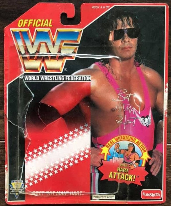 WWF Hasbro 8 Bret "Hitman" Hart with Hart Attack!