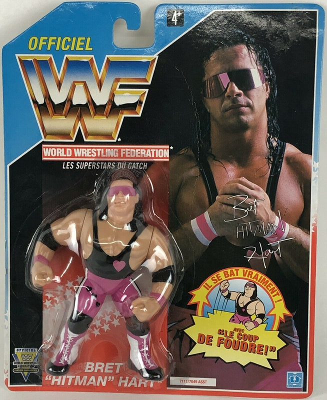 WWF Hasbro 4 Bret "Hitman" Hart with Hart Attack! [With Pink Heart]