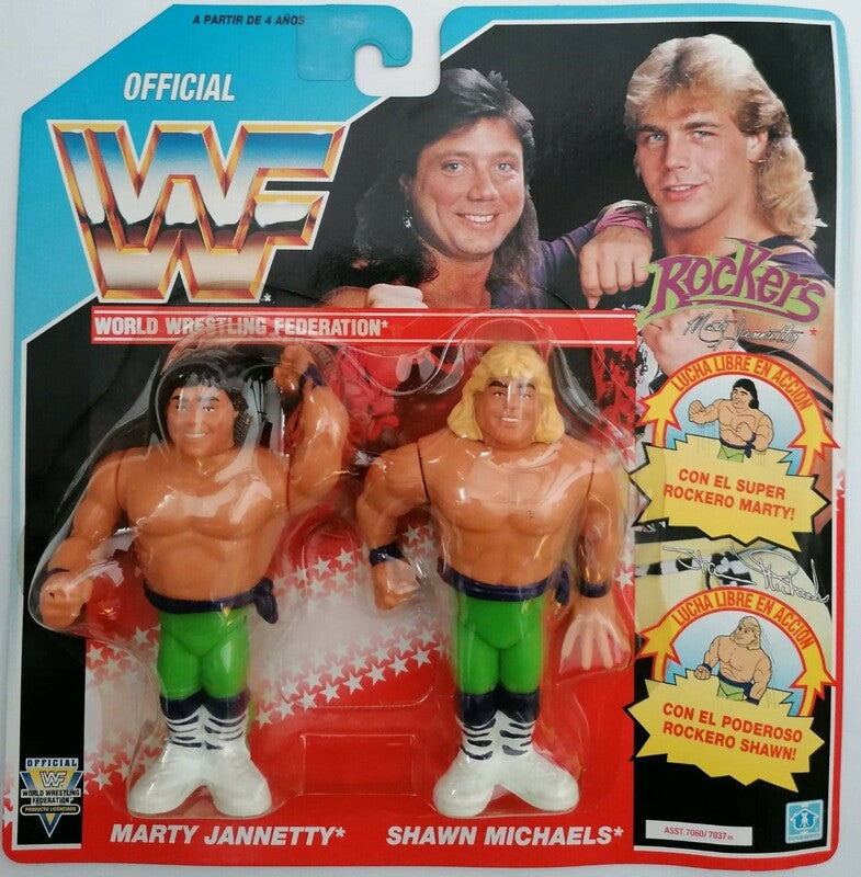 WWF Hasbro 2 Rockers: Marty Jannetty with Rocker Dropper! & Shawn Michaels with Rocker Shocker!