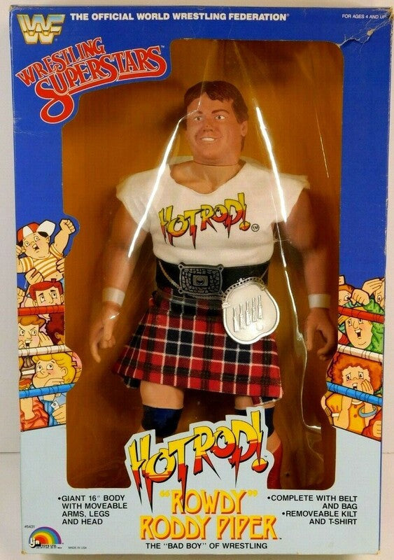 WWF LJN Wrestling Superstars 16-Inch Articulated Rowdy Roddy Piper