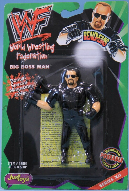 WWF Just Toys Bend-Ems 12 Big Boss Man