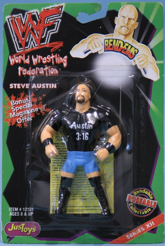 WWF Just Toys Bend-Ems 12 Steve Austin