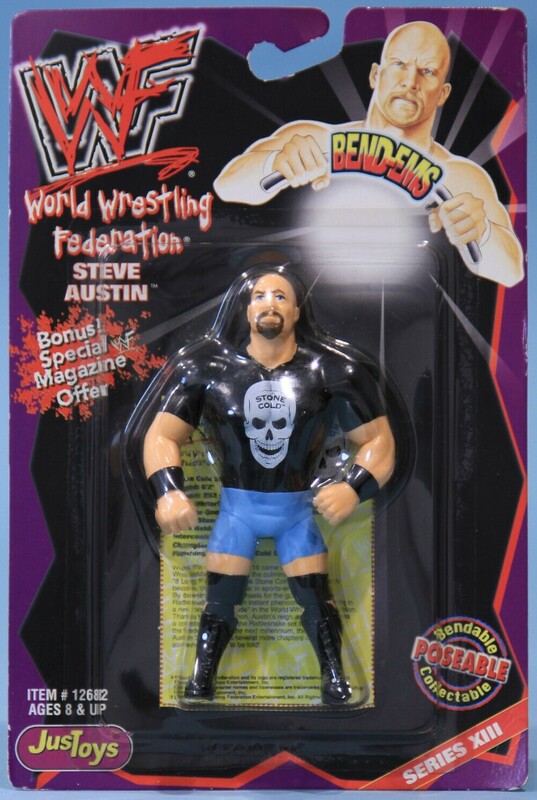 WWF Just Toys Bend-Ems 13 Steve Austin Action & Toy Figures PWcatalog