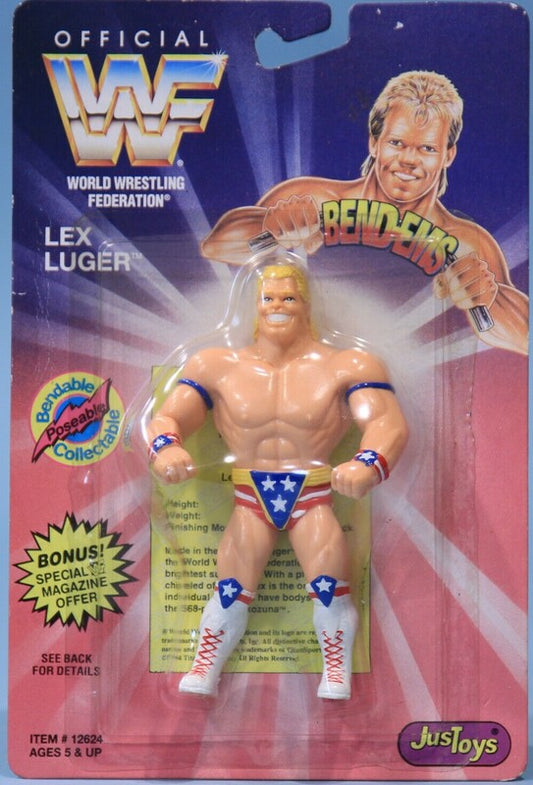 WWF Just Toys Bend-Ems 1 Lex Luger