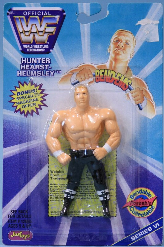 WWF Just Toys Bend-Ems 6 Hunter Hearst-Helmsley