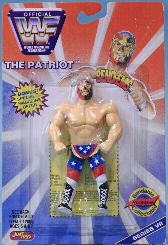 WWF Just Toys Bend-Ems 7 The Patriot