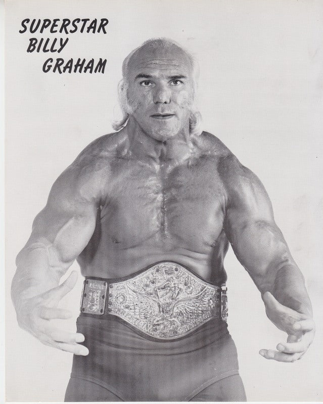 1970's WWWF CHAMPION Superstar Billy Graham Promo Photo PWcatalog