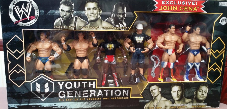WWE Jakks Pacific Youth Generation [With Charlie Haas, Randy Orton, Shelton Benjamin, John Cena, Rob Conway & Rene Dupree] Action & Toy Figures PWcatalog